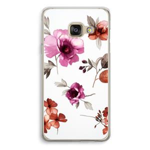 CaseCompany Geschilderde bloemen: Samsung A3 (2017) Transparant Hoesje