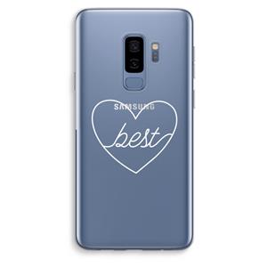 CaseCompany Best heart pastel: Samsung Galaxy S9 Plus Transparant Hoesje