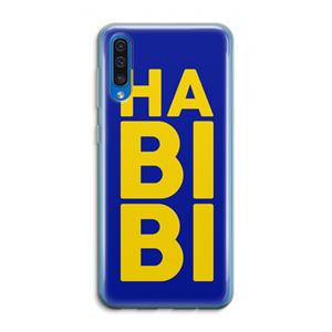 CaseCompany Habibi Blue: Samsung Galaxy A50 Transparant Hoesje