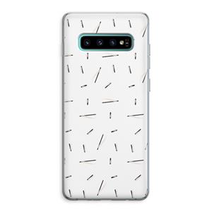 CaseCompany Hipster stripes: Samsung Galaxy S10 Plus Transparant Hoesje