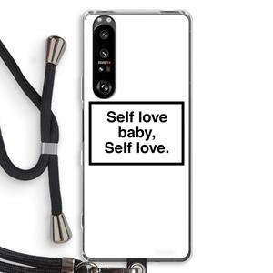 CaseCompany Self love: Sony Xperia 1 III Transparant Hoesje met koord