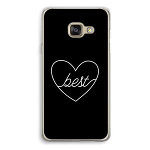 CaseCompany Best heart black: Samsung A3 (2017) Transparant Hoesje