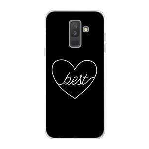CaseCompany Best heart black: Samsung Galaxy A6 Plus (2018) Transparant Hoesje
