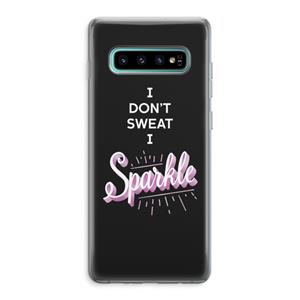 CaseCompany Sparkle quote: Samsung Galaxy S10 Plus Transparant Hoesje
