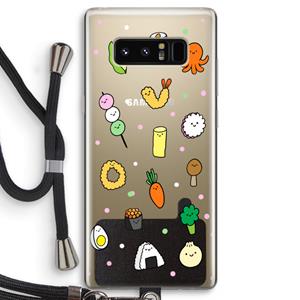 CaseCompany Happy bento friends: Samsung Galaxy Note 8 Transparant Hoesje met koord