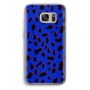 CaseCompany Blue Leopard: Samsung Galaxy S7 Transparant Hoesje