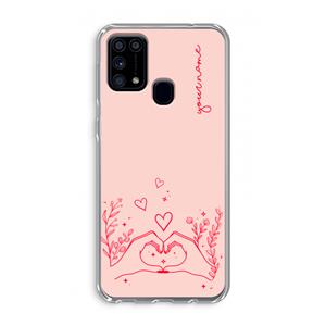 CaseCompany Love is in the air: Samsung Galaxy M31 Transparant Hoesje