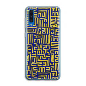 CaseCompany Majorelle Blue Print: Samsung Galaxy A50 Transparant Hoesje