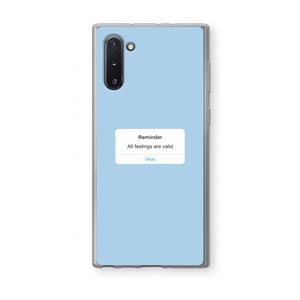 CaseCompany Reminder: Samsung Galaxy Note 10 Transparant Hoesje