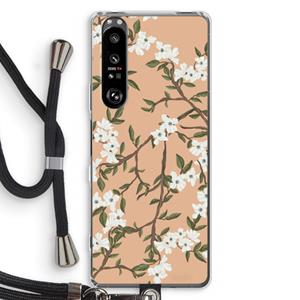 CaseCompany Blossoming spring: Sony Xperia 1 III Transparant Hoesje met koord