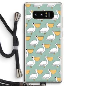 CaseCompany Pelican: Samsung Galaxy Note 8 Transparant Hoesje met koord