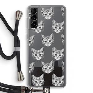 CaseCompany Kitten: Samsung Galaxy S21 Plus Transparant Hoesje met koord