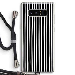 CaseCompany Stripes: Samsung Galaxy Note 8 Transparant Hoesje met koord