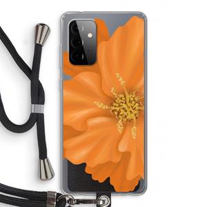 CaseCompany Orange Ellila flower: Samsung Galaxy A72 5G Transparant Hoesje met koord