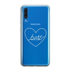 CaseCompany Best heart pastel: Samsung Galaxy A50 Transparant Hoesje