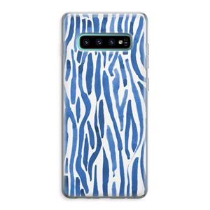 CaseCompany Blauwe nerven: Samsung Galaxy S10 Plus Transparant Hoesje