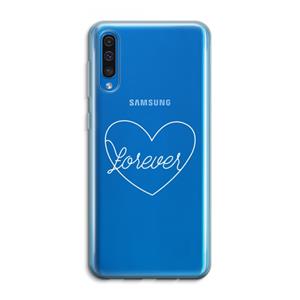 CaseCompany Forever heart pastel: Samsung Galaxy A50 Transparant Hoesje