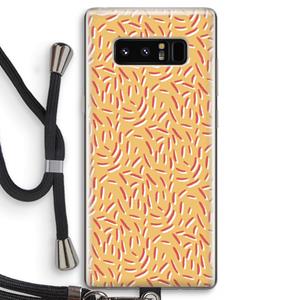 CaseCompany Camouflage: Samsung Galaxy Note 8 Transparant Hoesje met koord