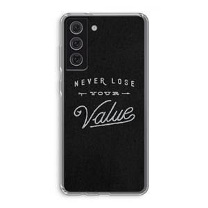 CaseCompany Never lose your value: Samsung Galaxy S21 FE Transparant Hoesje