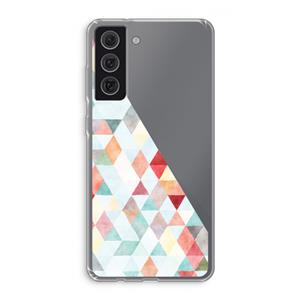 CaseCompany Gekleurde driehoekjes pastel: Samsung Galaxy S21 FE Transparant Hoesje