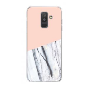CaseCompany A touch of peach: Samsung Galaxy A6 Plus (2018) Transparant Hoesje