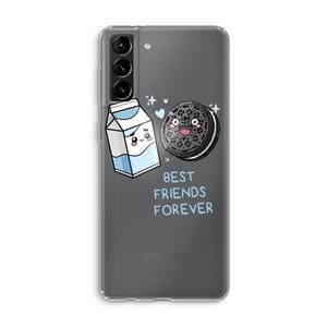 CaseCompany Best Friend Forever: Samsung Galaxy S21 Plus Transparant Hoesje