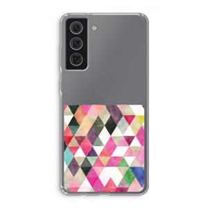 CaseCompany Gekleurde driehoekjes: Samsung Galaxy S21 FE Transparant Hoesje