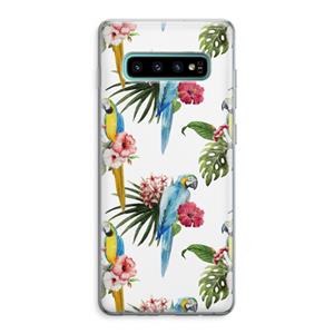 CaseCompany Kleurrijke papegaaien: Samsung Galaxy S10 Plus Transparant Hoesje