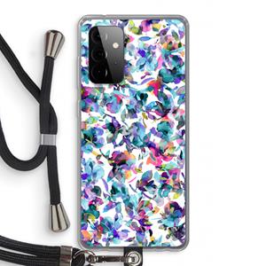 CaseCompany Hibiscus Flowers: Samsung Galaxy A72 5G Transparant Hoesje met koord
