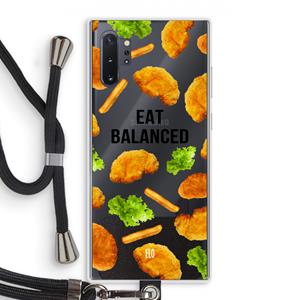CaseCompany Eat Balanced: Samsung Galaxy Note 10 Plus Transparant Hoesje met koord