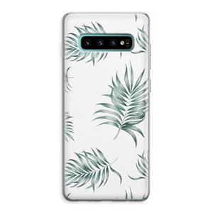 CaseCompany Simple leaves: Samsung Galaxy S10 Plus Transparant Hoesje