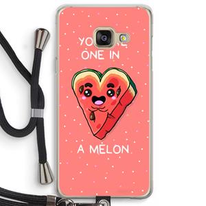 CaseCompany One In A Melon: Samsung Galaxy A3 (2016) Transparant Hoesje met koord