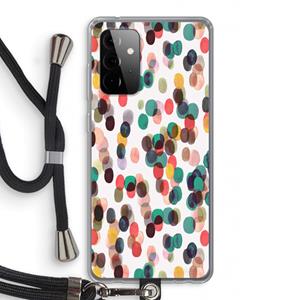 CaseCompany Tropical Dots: Samsung Galaxy A72 5G Transparant Hoesje met koord