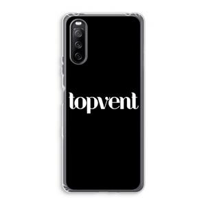 CaseCompany Topvent Zwart: Sony Xperia 10 III Transparant Hoesje