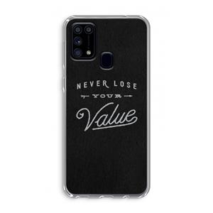 CaseCompany Never lose your value: Samsung Galaxy M31 Transparant Hoesje