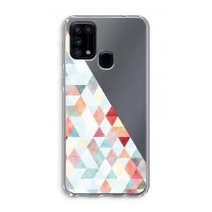 CaseCompany Gekleurde driehoekjes pastel: Samsung Galaxy M31 Transparant Hoesje