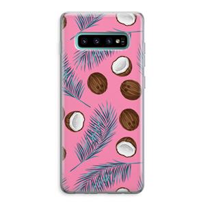 CaseCompany Kokosnoot roze: Samsung Galaxy S10 Plus Transparant Hoesje