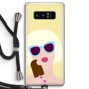 CaseCompany Ice cream: Samsung Galaxy Note 8 Transparant Hoesje met koord