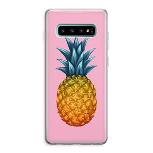CaseCompany Grote ananas: Samsung Galaxy S10 Plus Transparant Hoesje