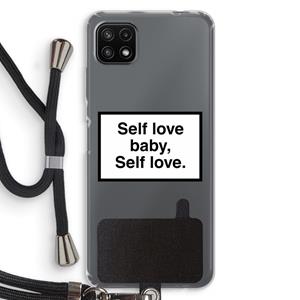CaseCompany Self love: Samsung Galaxy A22 5G Transparant Hoesje met koord