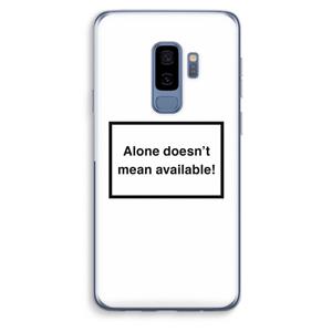 CaseCompany Alone: Samsung Galaxy S9 Plus Transparant Hoesje