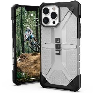 Urban Armor Gear UAG - Plasma backcover hoes - iPhone 13 Pro Max - Zilver + Lunso Tempered Glass