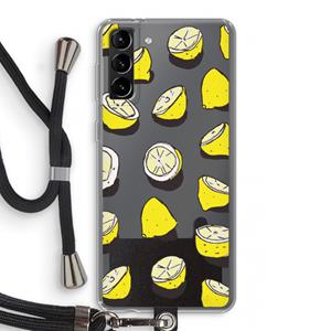 CaseCompany When Life Gives You Lemons...: Samsung Galaxy S21 Plus Transparant Hoesje met koord