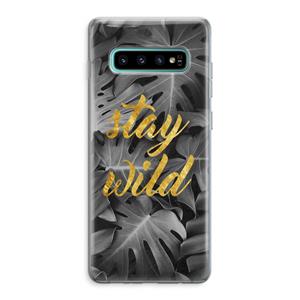 CaseCompany Stay wild: Samsung Galaxy S10 Plus Transparant Hoesje