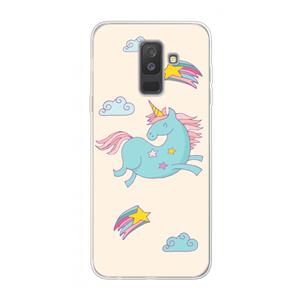 CaseCompany Vliegende eenhoorn: Samsung Galaxy A6 Plus (2018) Transparant Hoesje