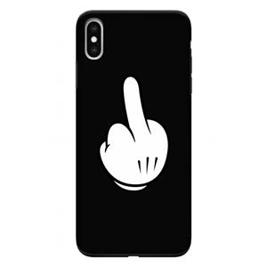 CaseCompany Middle finger black: iPhone XS Max Tough Case