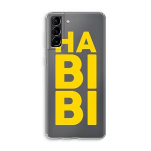 CaseCompany Habibi Blue: Samsung Galaxy S21 Plus Transparant Hoesje