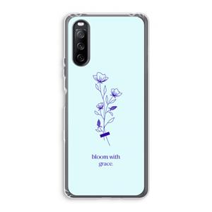 CaseCompany Bloom with grace: Sony Xperia 10 III Transparant Hoesje