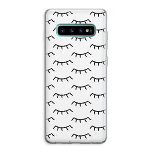 CaseCompany Wimpers: Samsung Galaxy S10 Plus Transparant Hoesje
