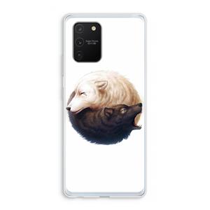 CaseCompany Yin Yang Wolves: Samsung Galaxy S10 Lite Transparant Hoesje